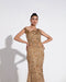 Fahad Hussayn E-Storepk dress Coffee Gold / Net / Gown ISALYN