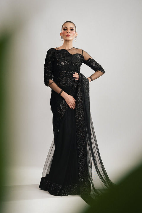 Fahad Hussayn E-Storepk G ad 29 Dec 24 Black / Net / Saree NEOLOUM