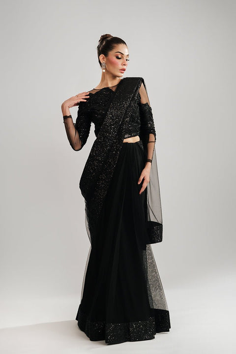 Fahad Hussayn E-Storepk G ad 29 Dec 24 Black / Net / Saree NEOLOUM