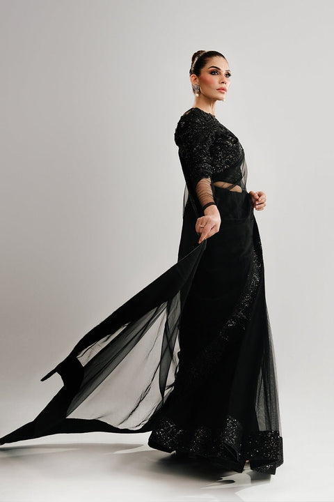 Fahad Hussayn E-Storepk G ad 29 Dec 24 Black / Net / Saree NEOLOUM