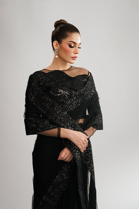 Fahad Hussayn E-Storepk G ad 29 Dec 24 Black / Net / Saree NEOLOUM