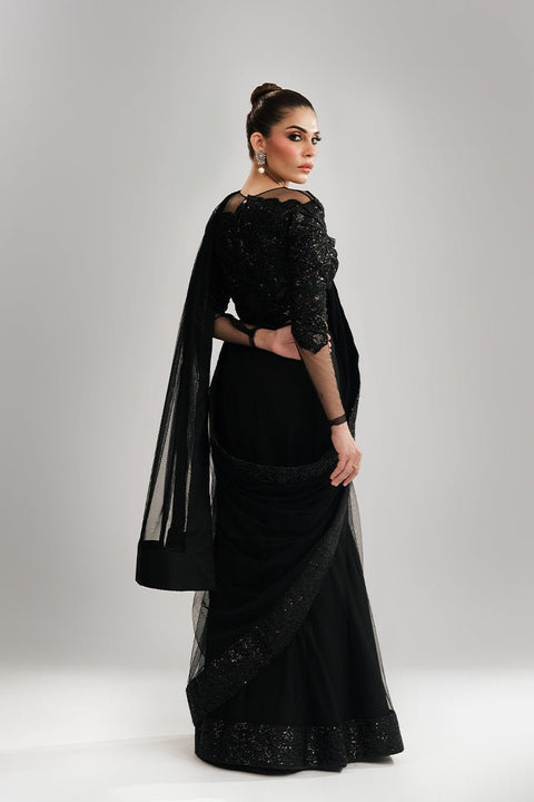 Fahad Hussayn E-Storepk G ad 29 Dec 24 Black / Net / Saree NEOLOUM