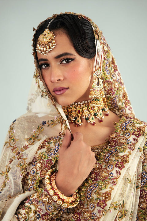 Fahad Hussayn E-Storepk Gharoli ivory / organza / Anarkali AMARBAIL