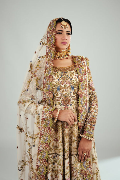 Fahad Hussayn E-Storepk Gharoli ivory / organza / Anarkali AMARBAIL