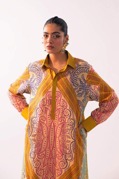 Fahad Hussayn E-Storepk Kurta Multi / Lawn Stift Kurta