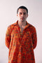 Fahad Hussayn E-Storepk Kurta Rust Printed / Lawn Gaba Kurta