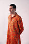 Fahad Hussayn E-Storepk Kurta Rust Printed / Lawn Gaba Kurta