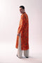 Fahad Hussayn E-Storepk Kurta Rust Printed / Lawn Gaba Kurta