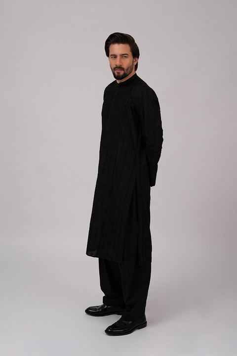 Fahad Hussayn E-Storepk Unstitched/Stitched Standard / Black / Cotton Adib