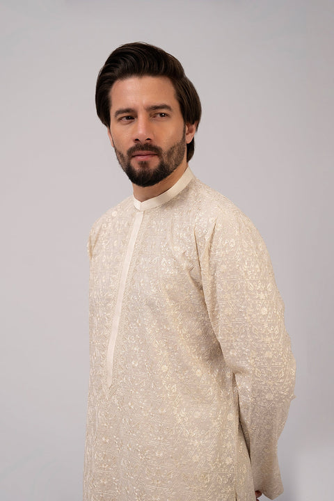 Fahad Hussayn E-Storepk Unstitched/Stitched Standard / Off White / Cotton Kamyar