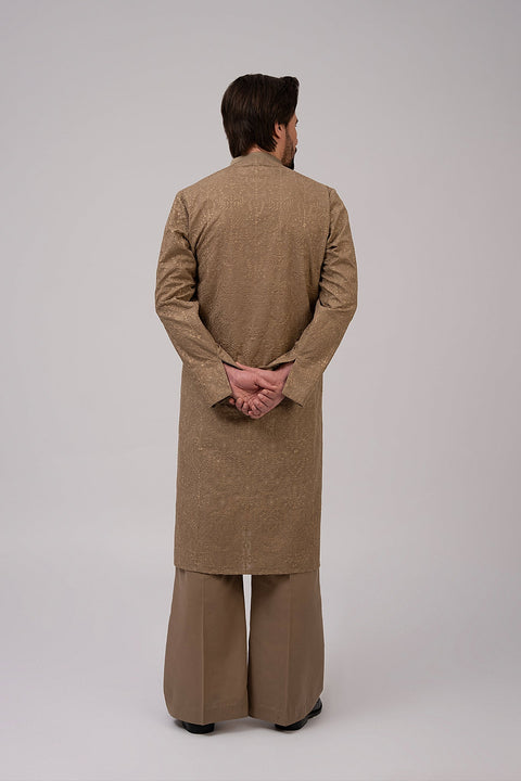 Fahad Hussayn E-Storepk Unstitched/Stitched Standard / Soil Brown / Cotton Arash