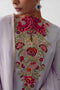 Fahad Hussayn E-Storepk Lavandar / Raw silk / Organza / Classic / Long shirt MARAATI