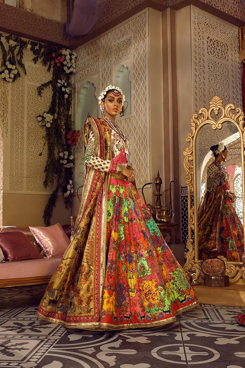 Fahad Hussayn E-Storepk Unstitched/Stitched IVORY/ HOTPINK AGNAA