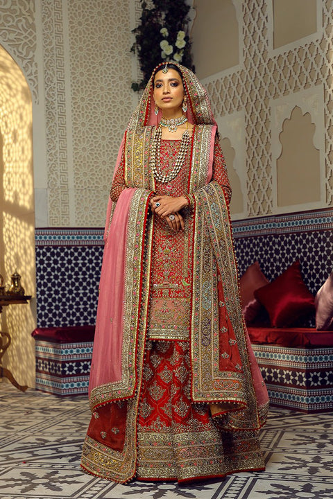 Fahad Hussayn E-Storepk Unstitched/Stitched Red SHAHNAMA