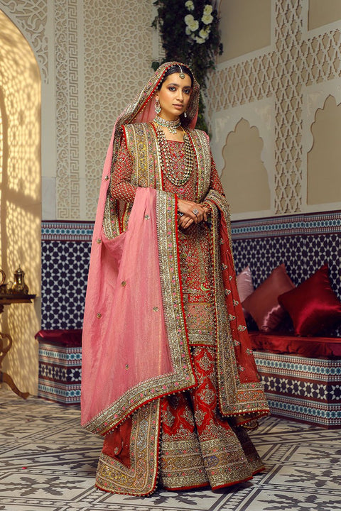 Fahad Hussayn E-Storepk Unstitched/Stitched Red SHAHNAMA