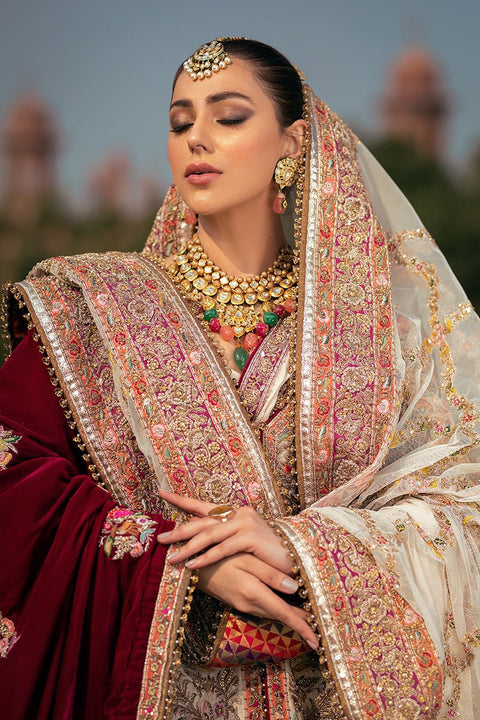 Fahad Hussayn Unstitched IVORY DHOLPUR
