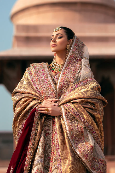 Fahad Hussayn Unstitched IVORY DHOLPUR