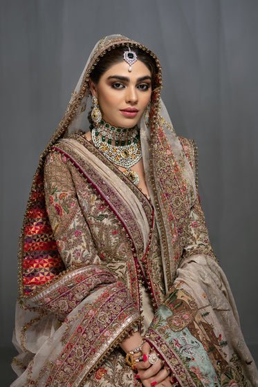 Fahad Hussayn Unstitched IVORY DHOLPUR