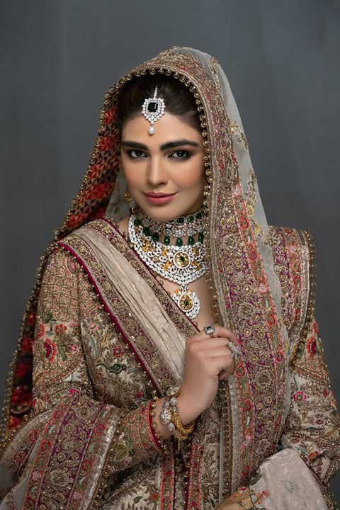 Fahad Hussayn Unstitched IVORY DHOLPUR