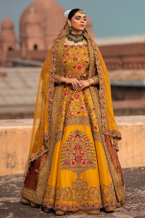 Fahad Hussayn Unstitched MUSTARD YELLOW MATHURA